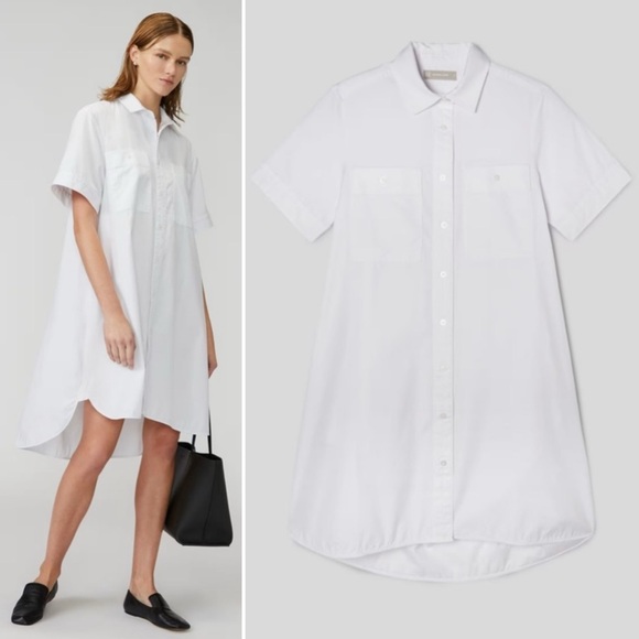 Everlane Dresses & Skirts - Everlane Daytripper Shirtdress White Cotton Med NWT Oversized Minimalist Short